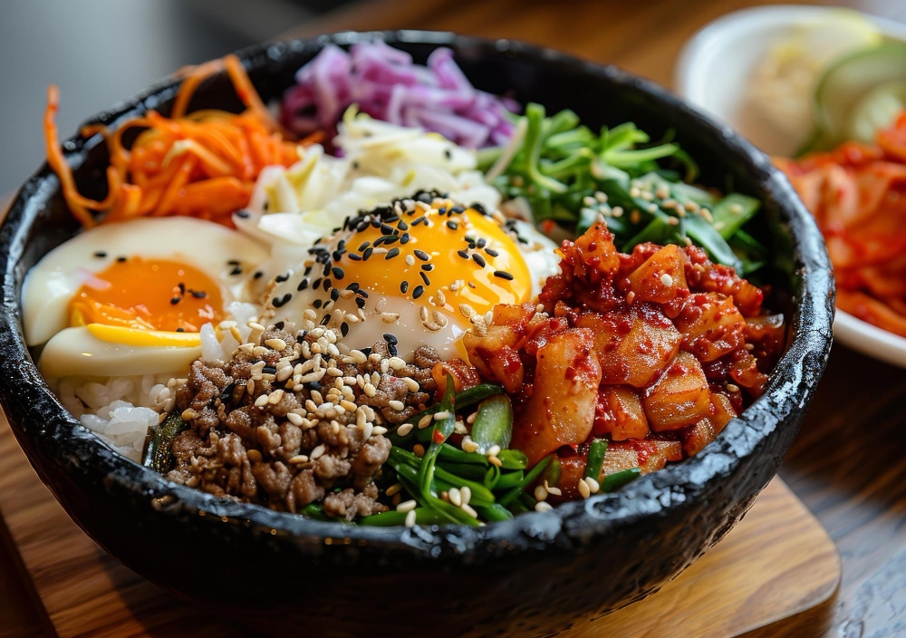 Half-Hour Spicy Korean Bibimbap with Sautéed Vegetables