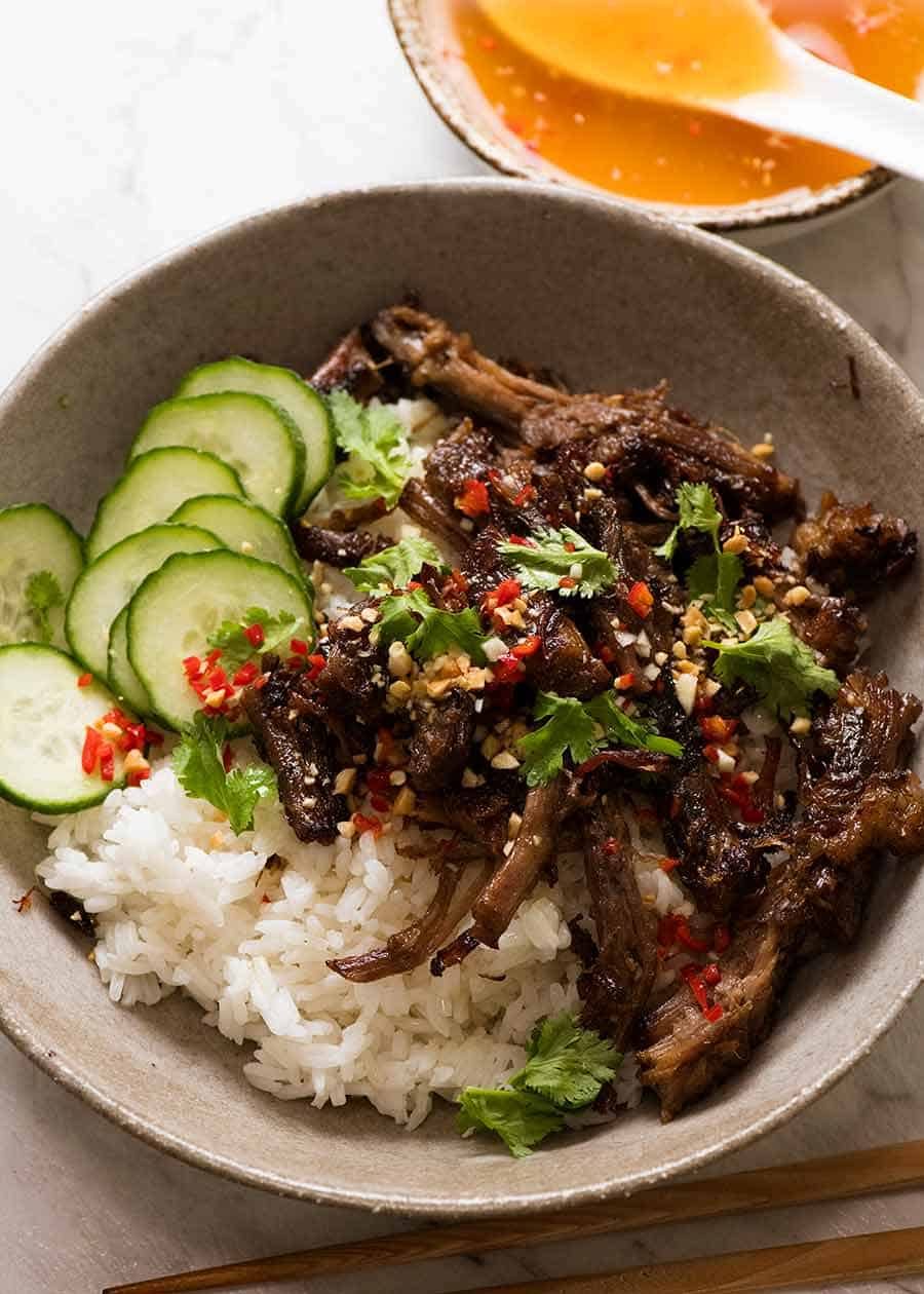 Stir-Fried Vietnamese Lemongrass Beef with Jasmine Rice