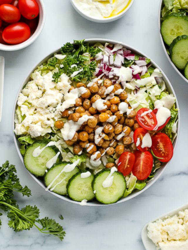 High-Rise Layered Mediterranean Chickpea Bowl