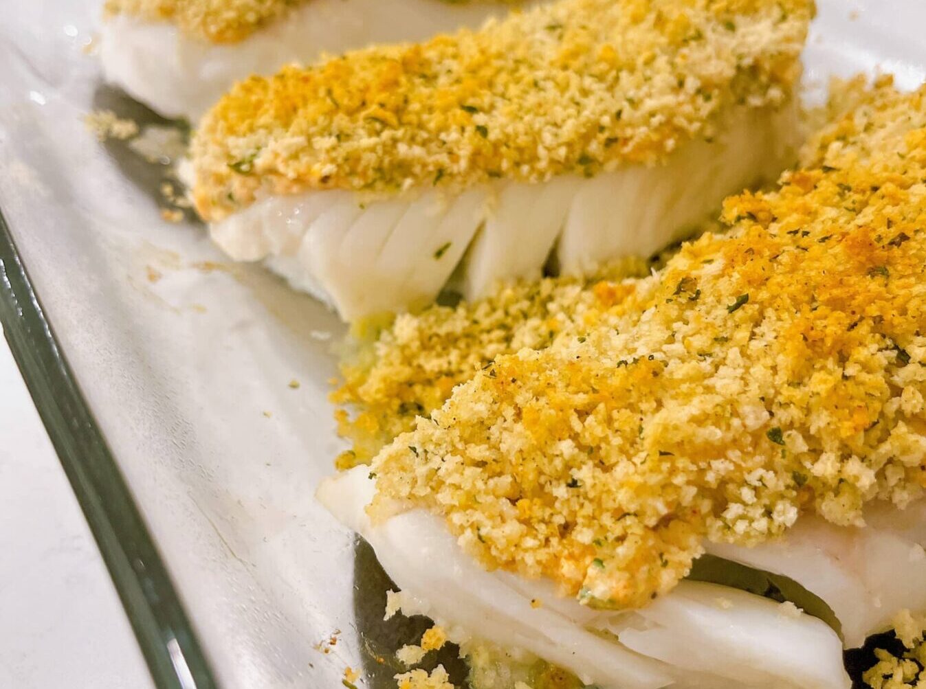 Baked Lemon-Rosemary Cod with Garlic Spinach
