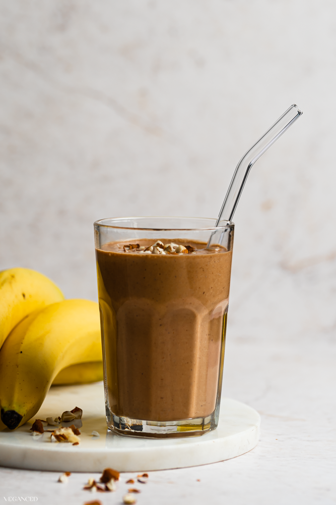 Instant Coffee Banana Smoothie with Almond Butter