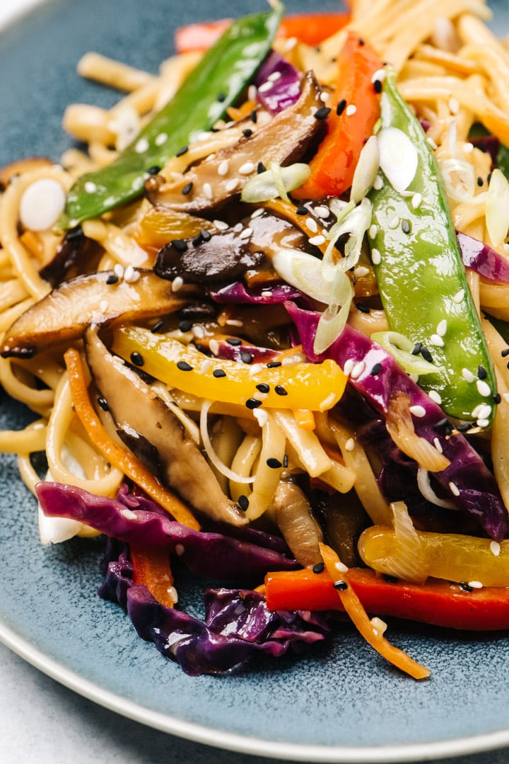 Stir-Fried Noodles with Veggie Medley and Sesame