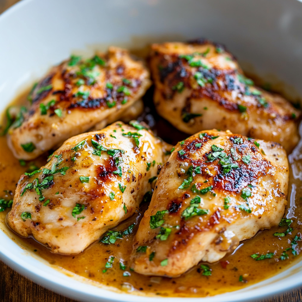 Sautéed Chicken with Garlic and Lemon-Thyme Sauce