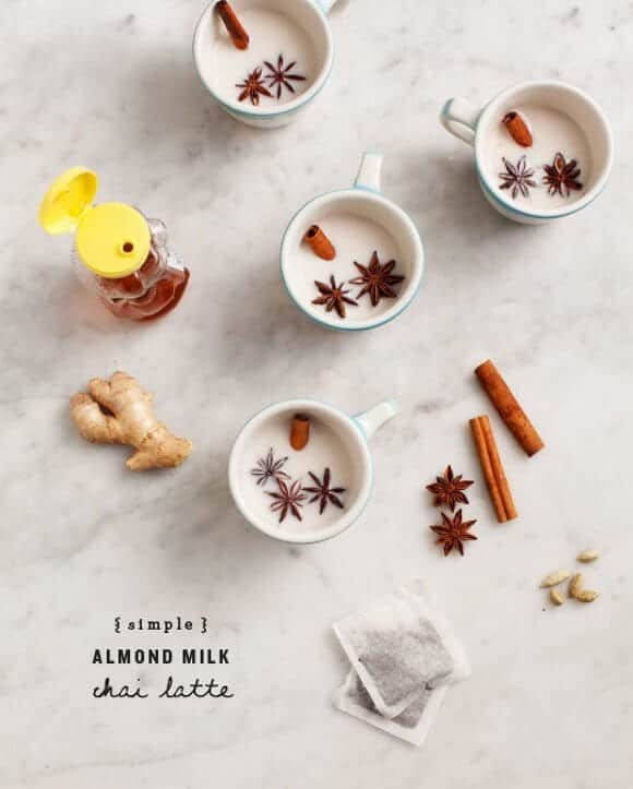 Cardamom-Spiced Chai Latte with Honey and Almond Milk