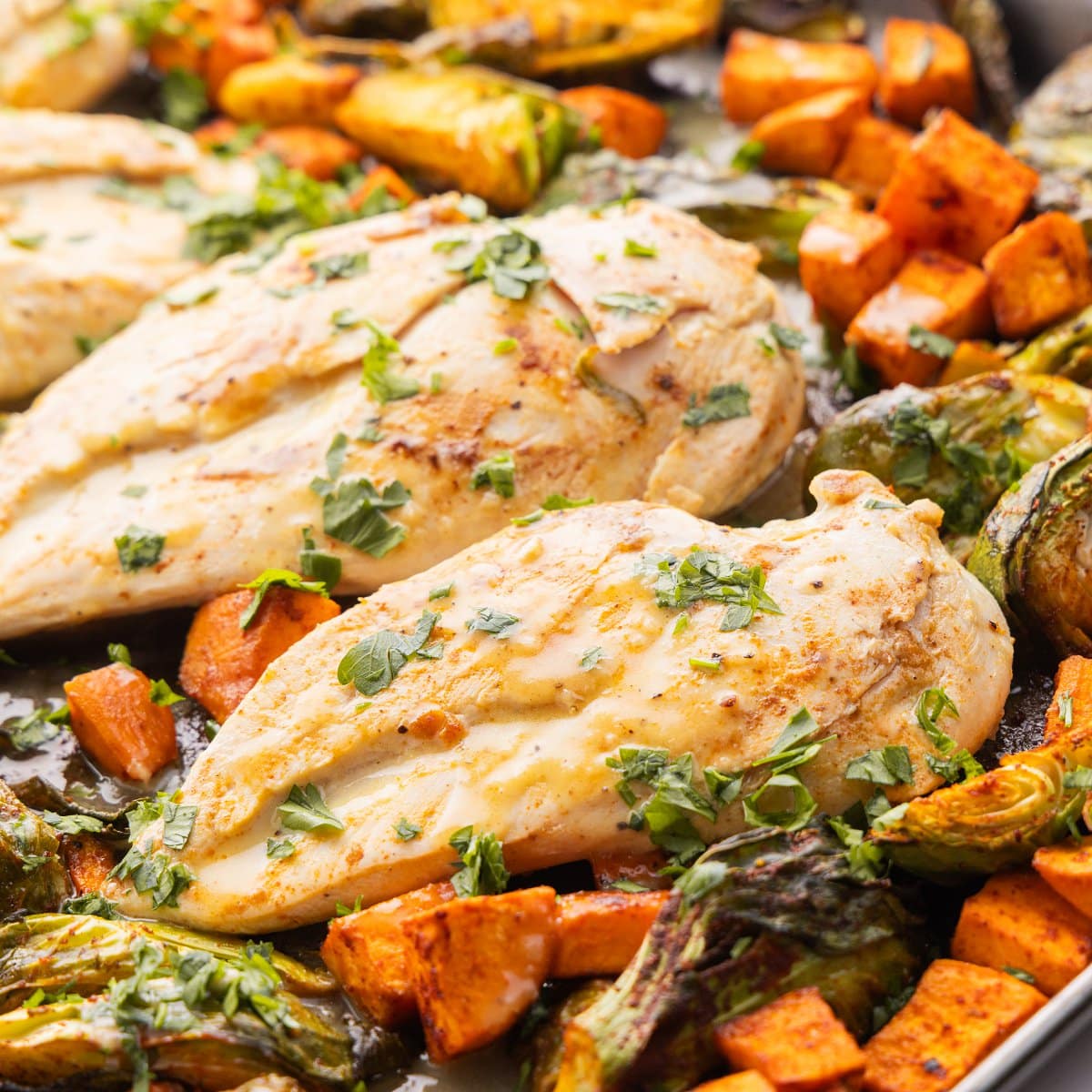 Sautéed Chicken with Maple-Mustard Glaze and Roasted Root Vegetables