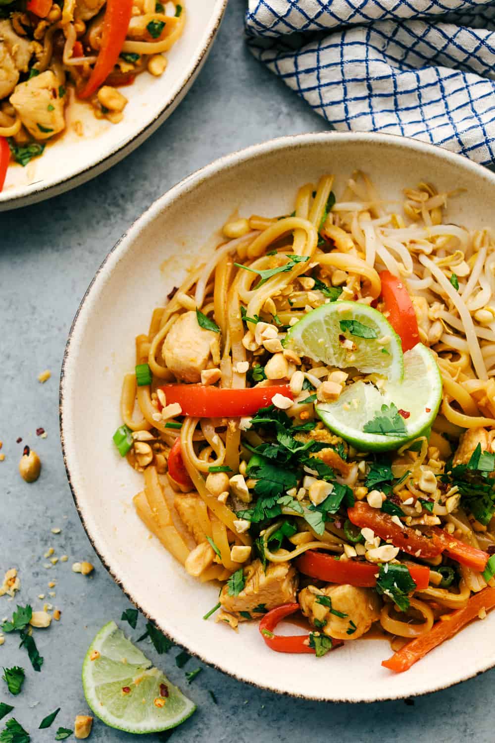Quick Stir-Fried Pad Thai with Shrimp and Peanuts