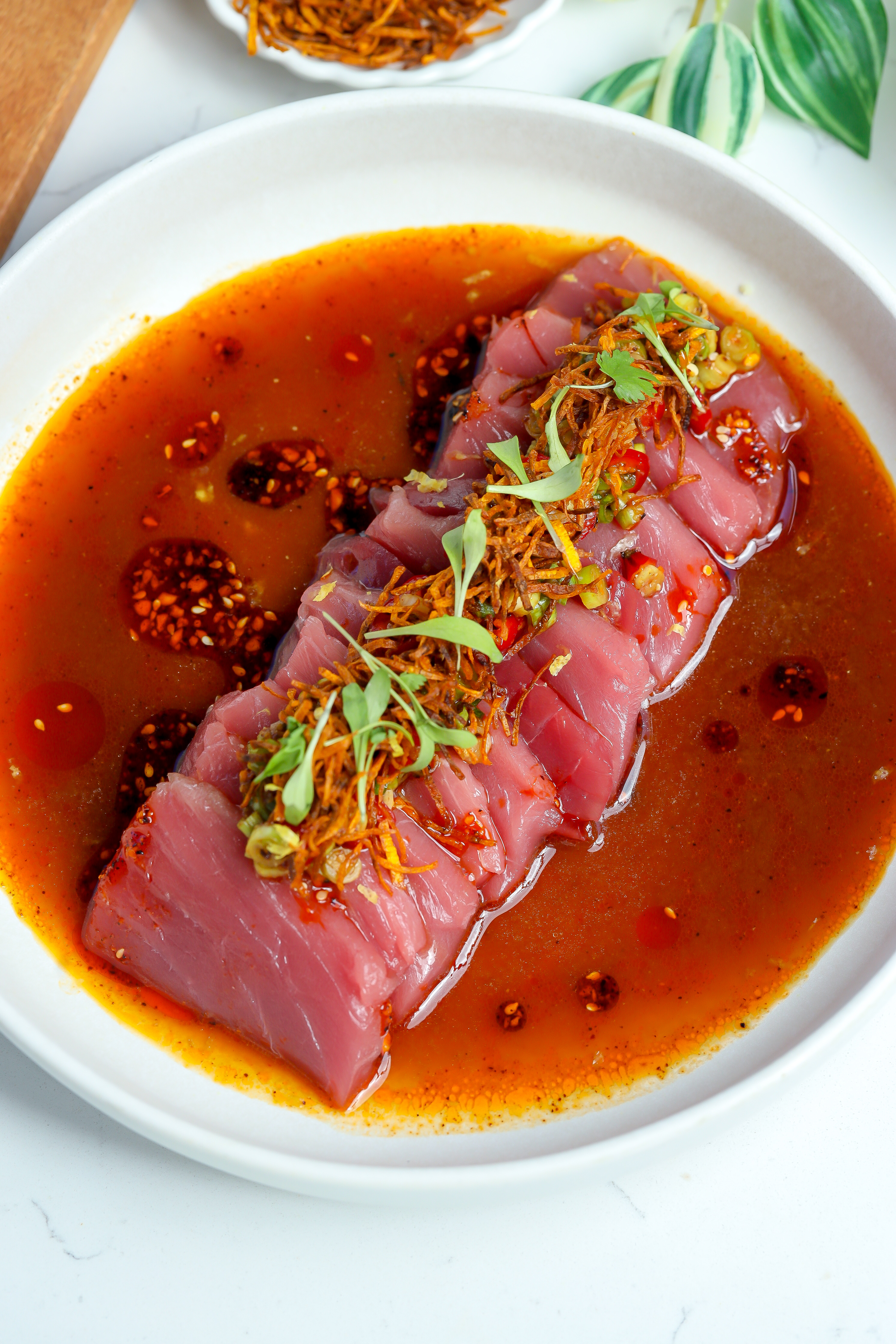 Citrus-Marinated Tuna Crudo with Sesame and Scallions