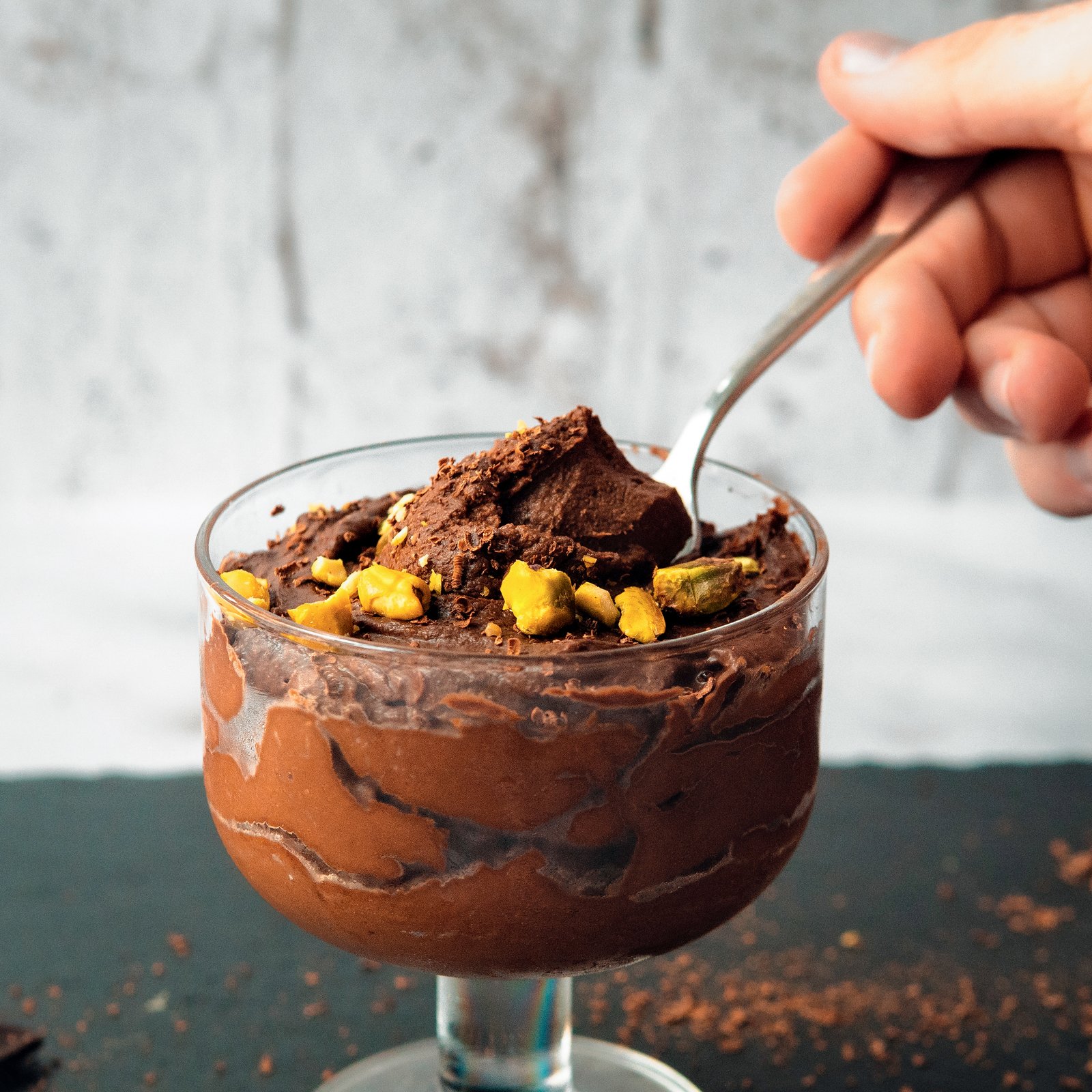 Gluten-Free Avocado Chocolate Mousse with Cocoa Nibs