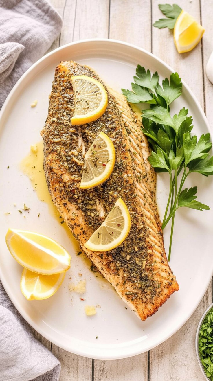 Pan-Seared Catfish with Cajun Spice and Lemon Butter Sauce