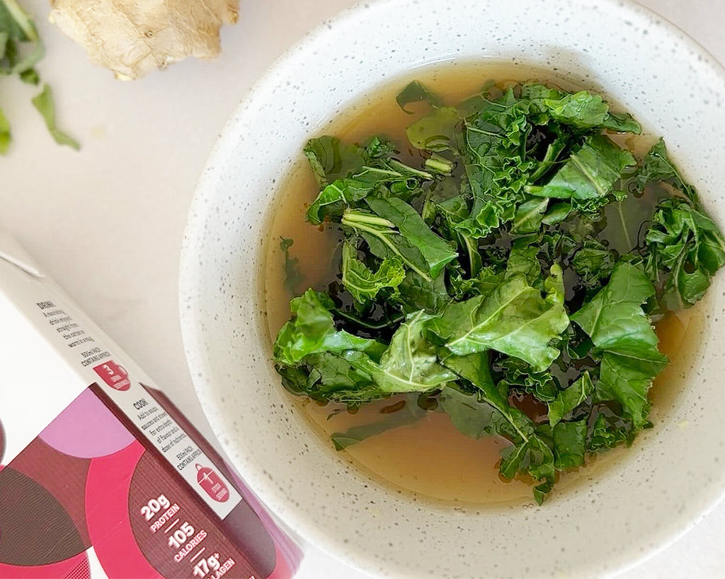 Electrolyte-Boosting Bone Broth Soup with Kale