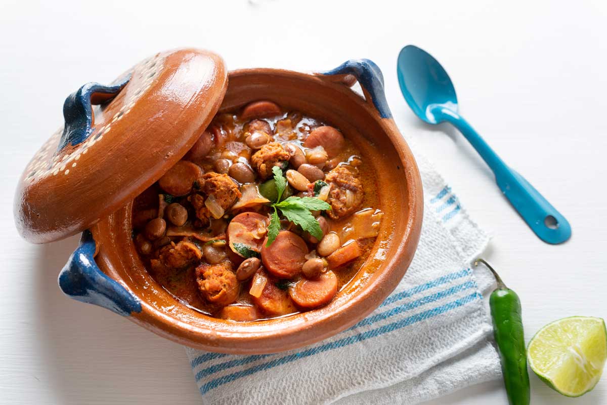 Frijoles Charros with Bacon and Chorizo