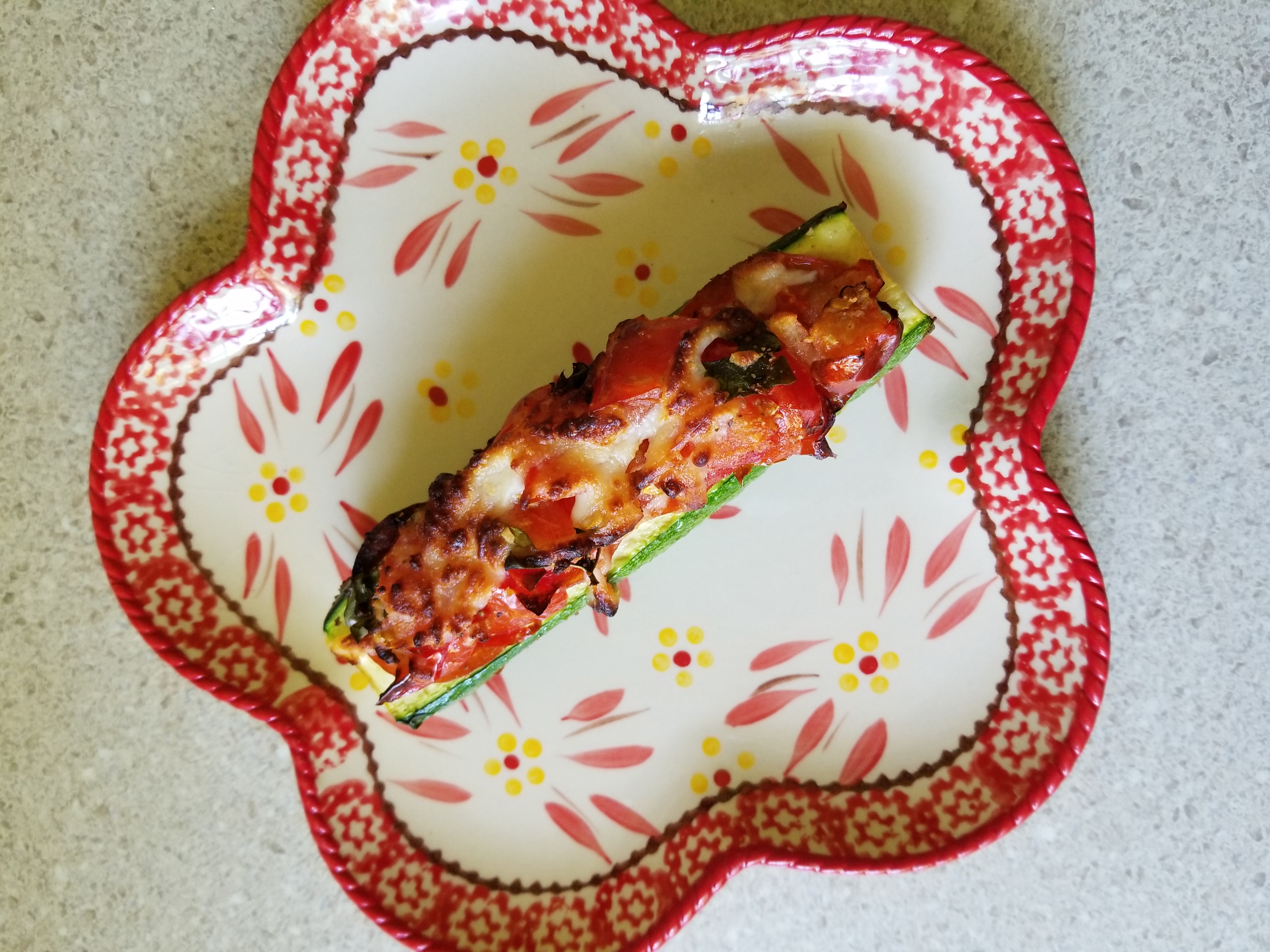 Crisp-Topped Keto Zucchini Crust Pizza