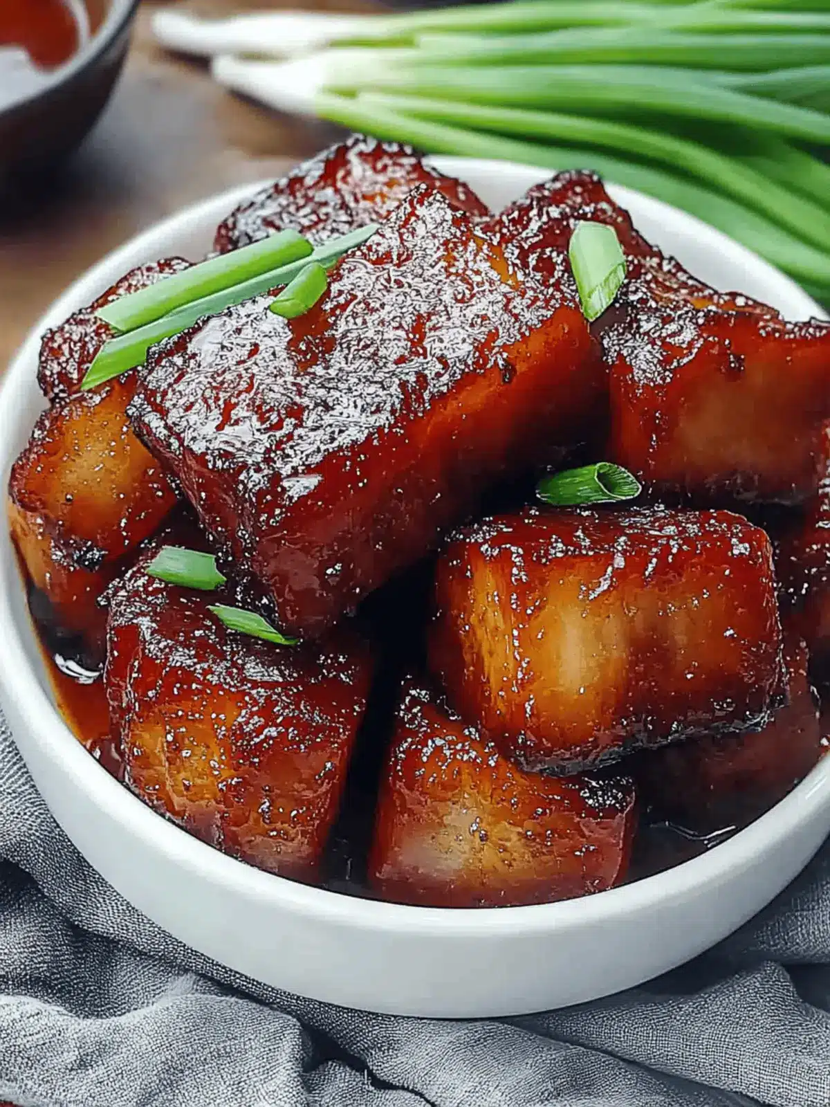Honey-Vinegar Glazed Pork Belly with Pickled Vegetables