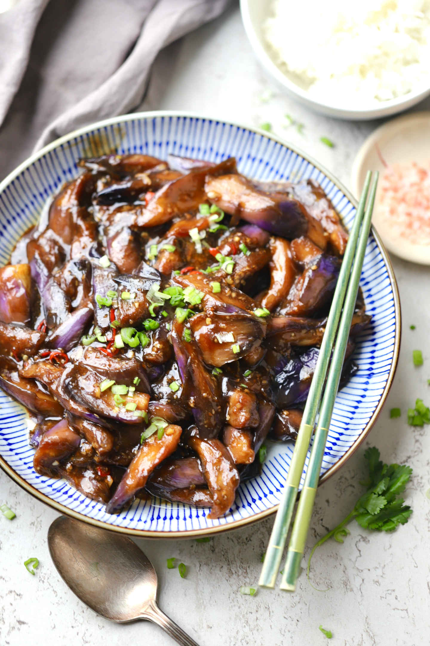 Braised Eggplant in Garlic-Chili Sauce