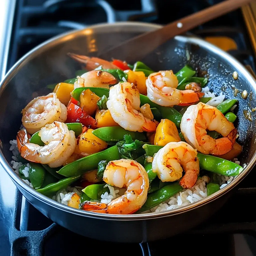 Cantonese Shrimp and Snow Pea Stir-Fry with Garlic Sauce