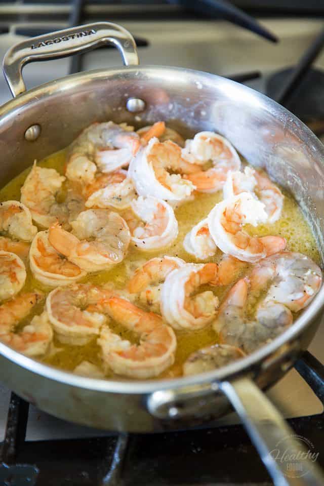 Sautéed Garlic Butter Shrimp with Lemon and Spinach