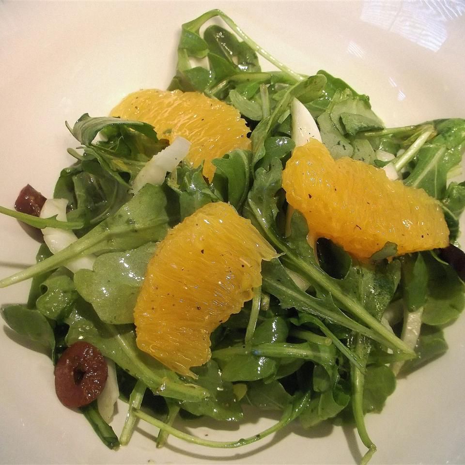 Aperol-Orange Arugula Salad with Crispy Prosciutto