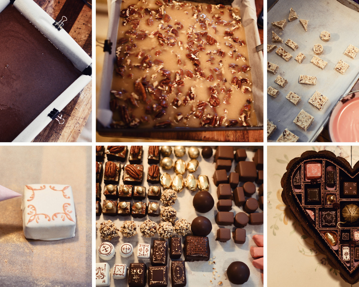 Marzipan-Filled Chocolate Bonbons