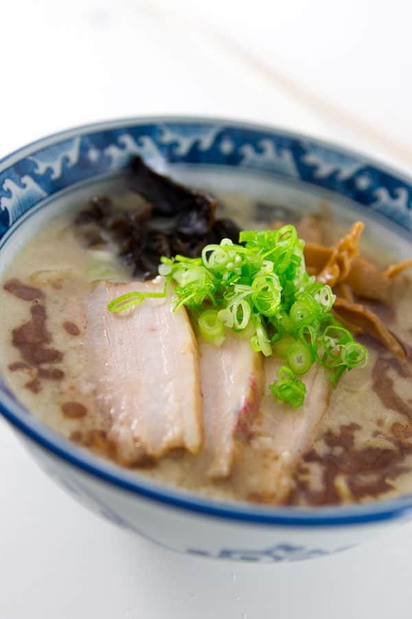 Hakata-Style Tonkotsu Ramen with Pork Bone Broth