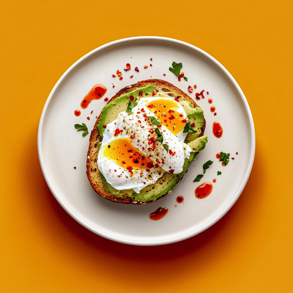 Cloud-Enabled Avocado Toast with Poached Egg and Chili Flakes