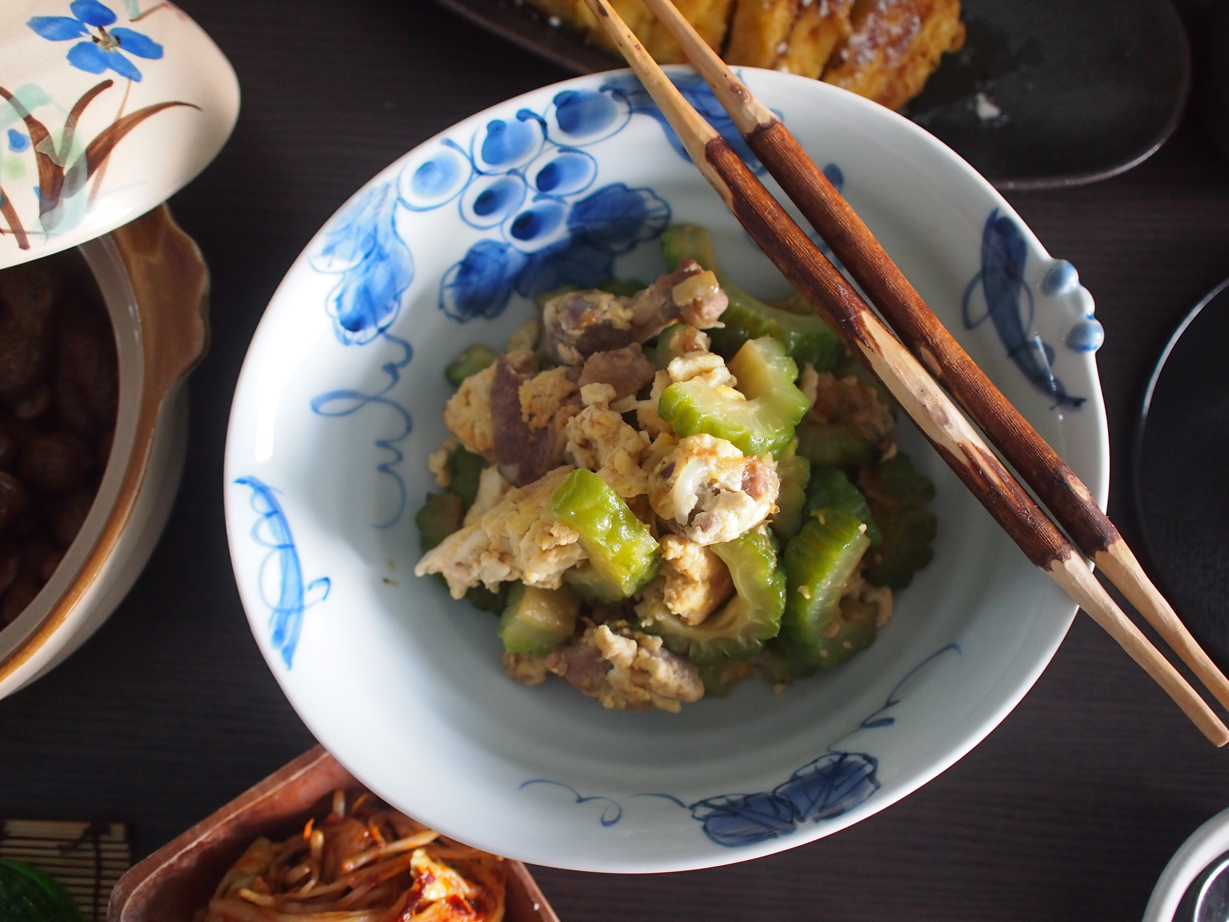 Stir-Fried Goya Champuru with Tofu and Pork
