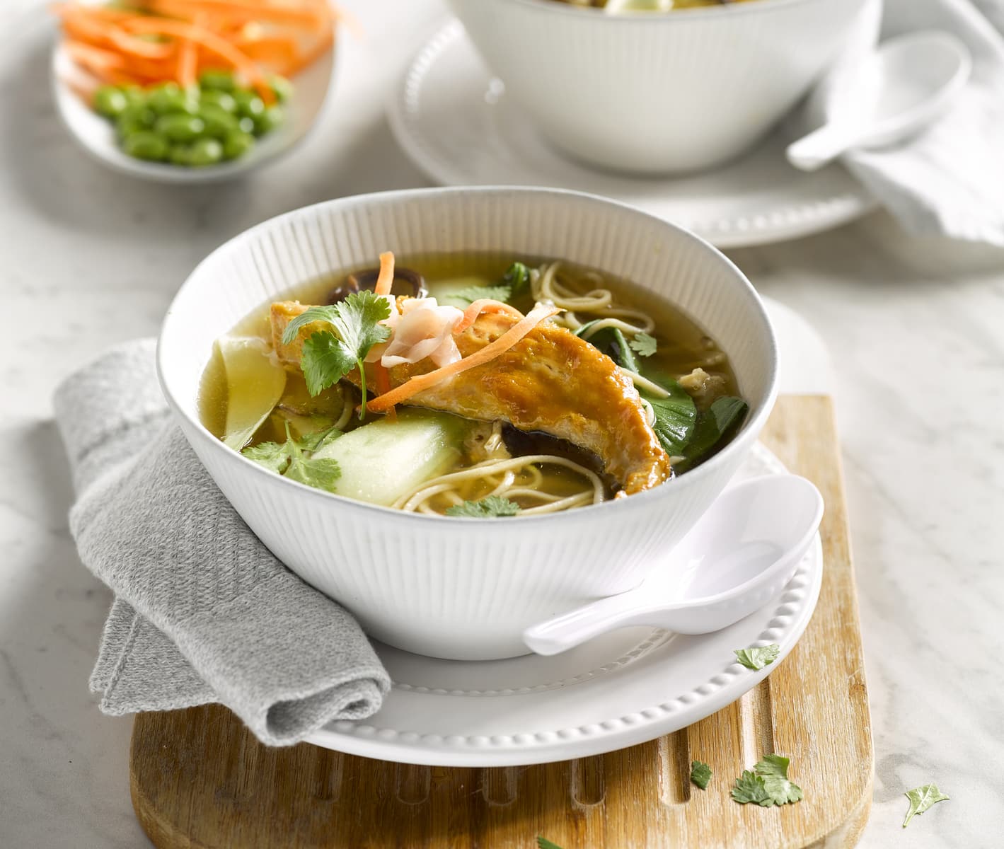 Okinawan Soba Noodle Soup with Pork and Fish Cake