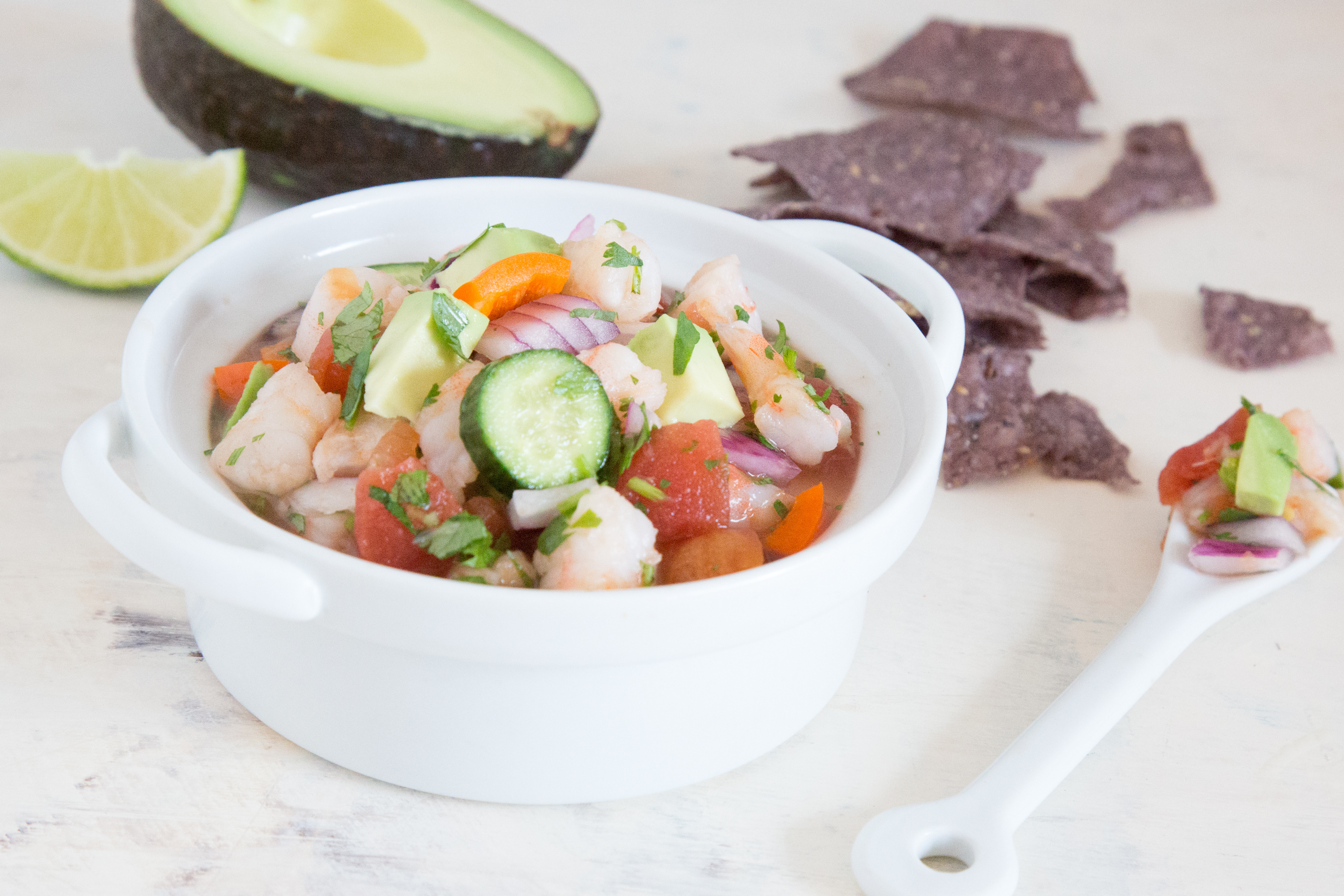 Citrus-Marinated Shrimp Ceviche with Avocado