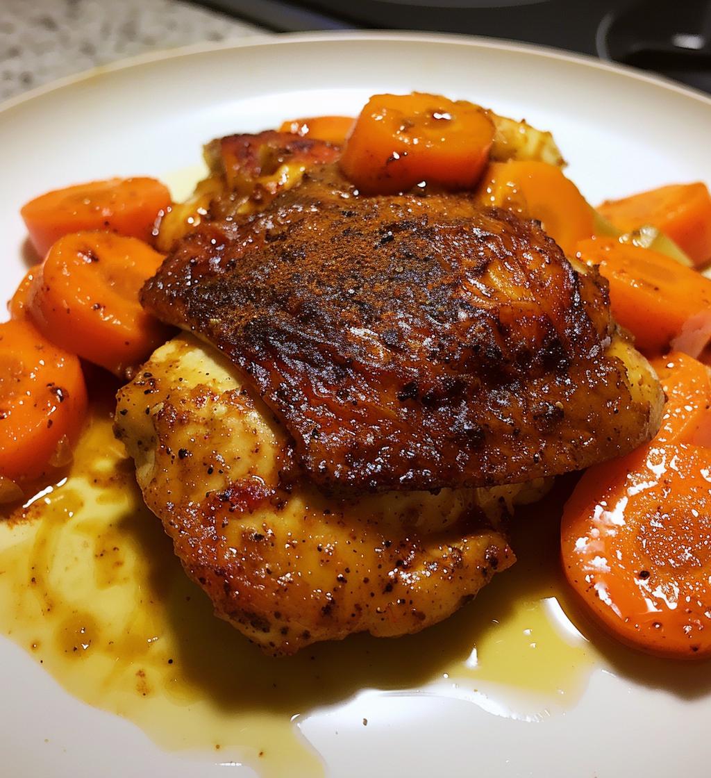Moroccan-Spiced Chicken with Roasted Carrots