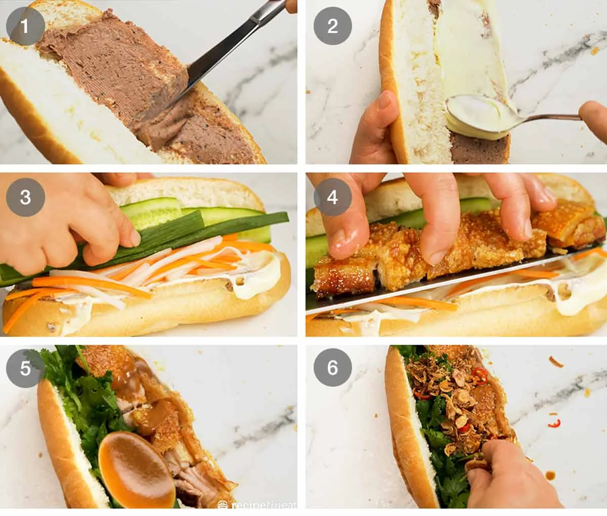 Slow-Roasted Pork Belly Bánh Mì with Pickled Vegetables