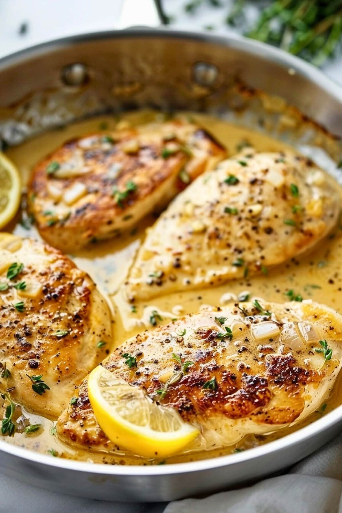 One-Pot Lemon Herb Chicken with Garlic Butter Sauce