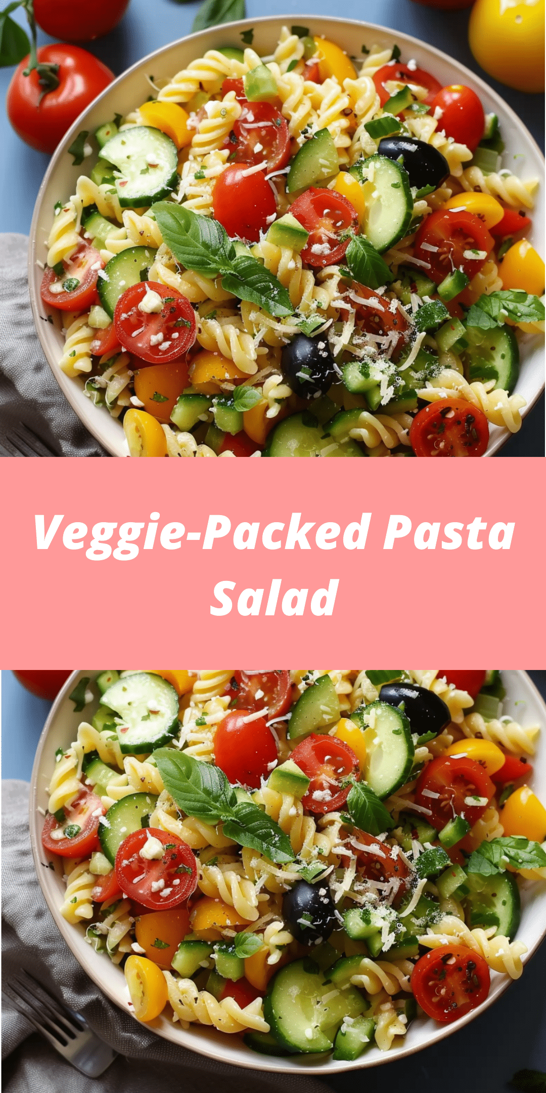 Mini Veggie-Packed Pasta Salad with Lemon Vinaigrette
