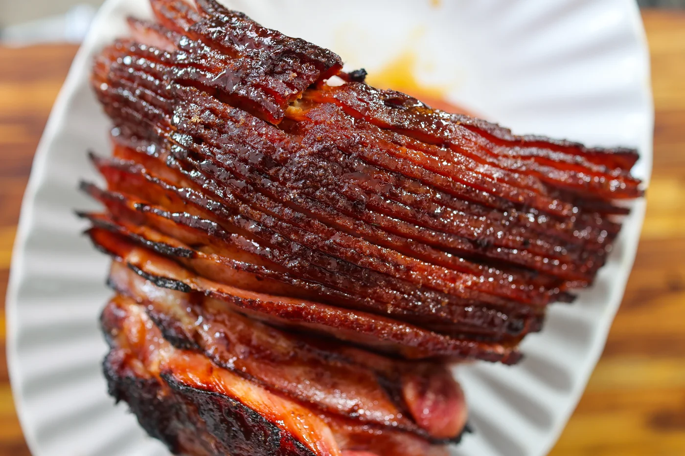 Maple-Glazed Ham with Brown Sugar and Clove Studs