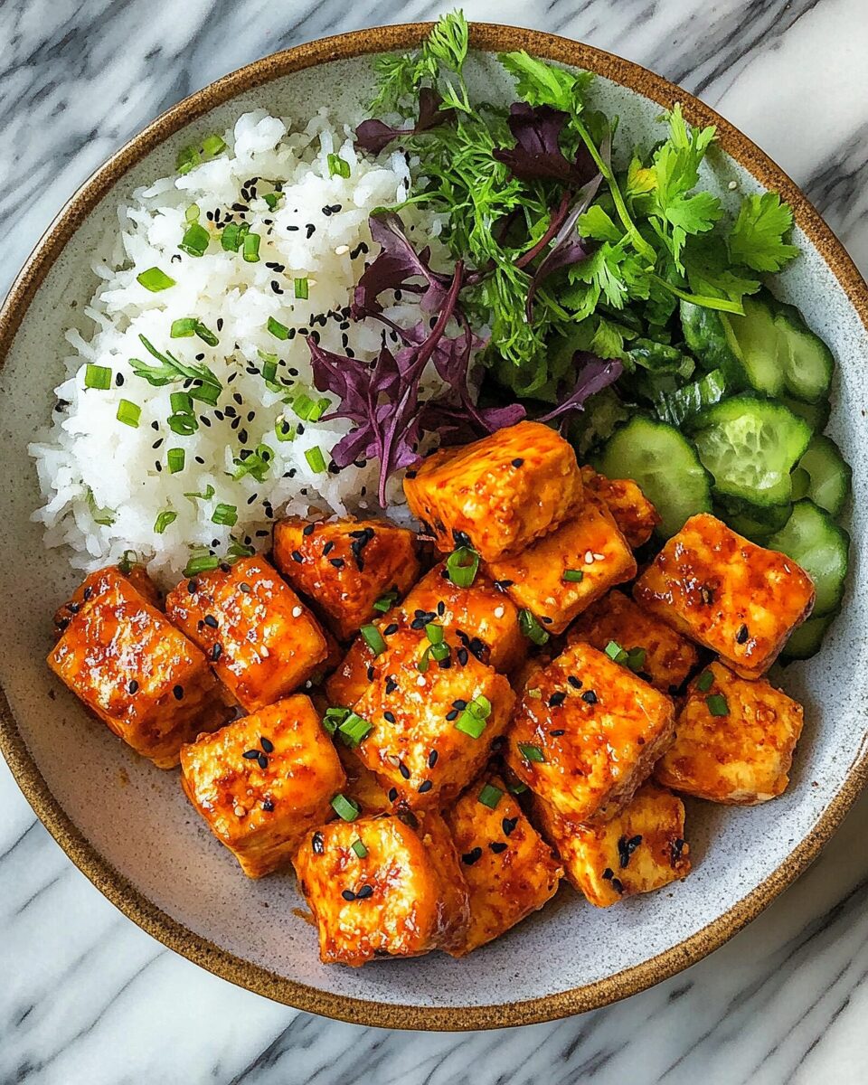 Spicy Korean-Inspired Tofu Stir-Fry with Gochujang Sauce