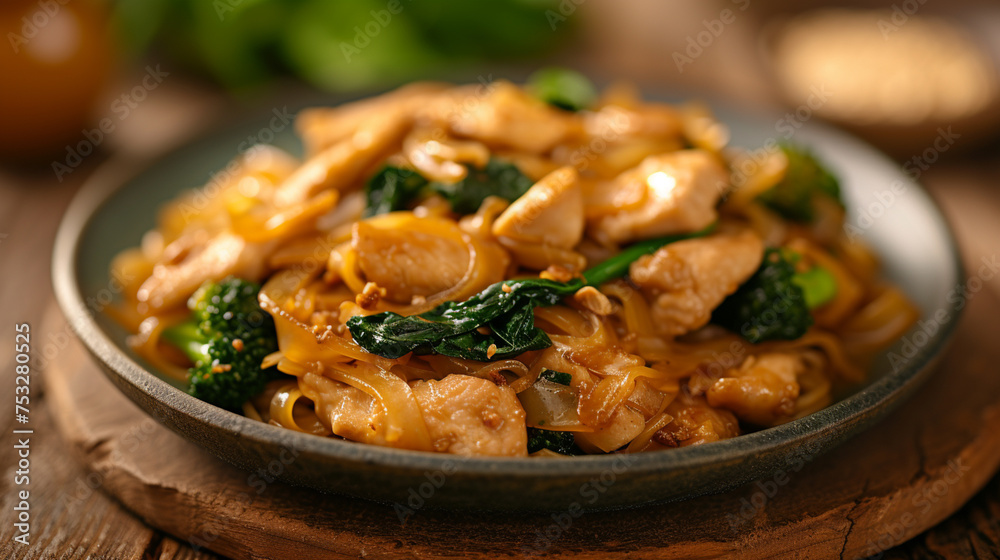 Pad See Ew Stir-Fried Wide Rice Noodles with Broccoli and Egg