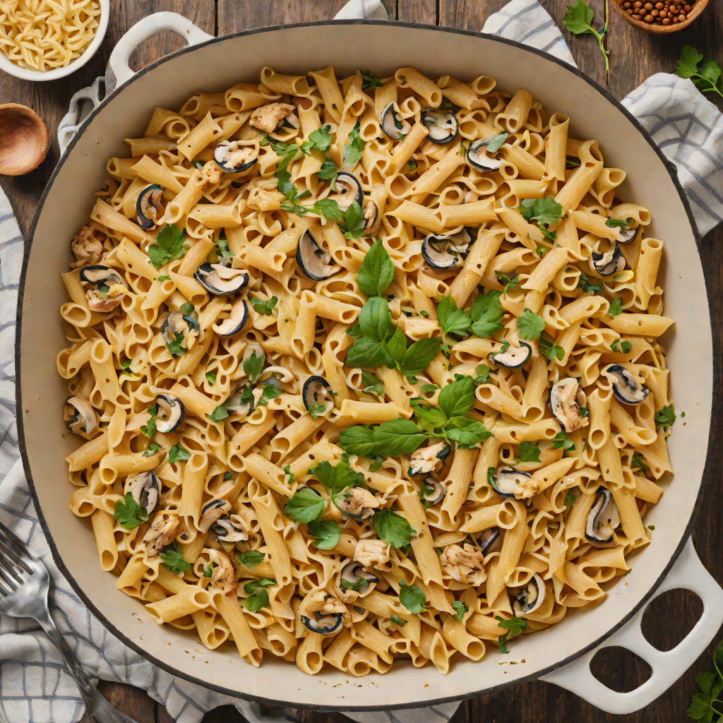One-Pot Creamy Chicken and Mushroom Pasta