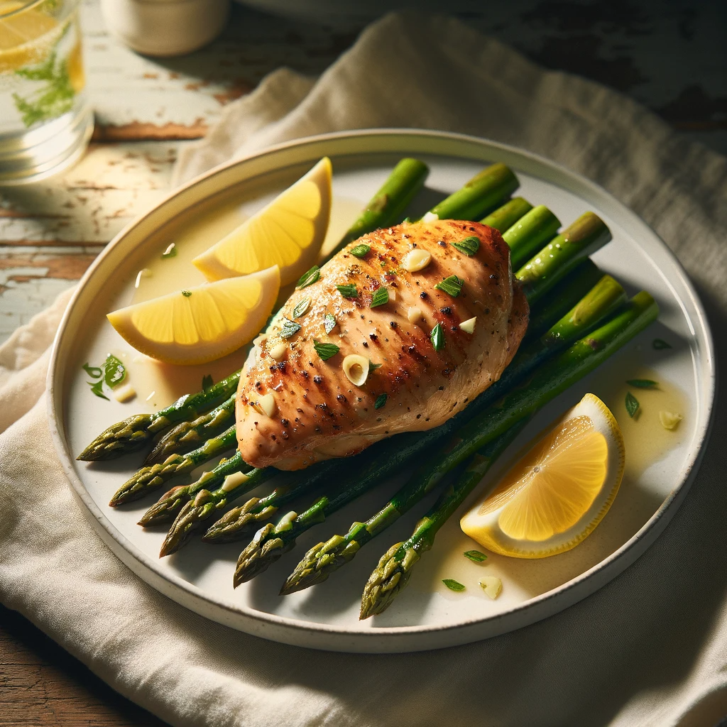 Simple Practice Lemon Garlic Chicken & Asparagus