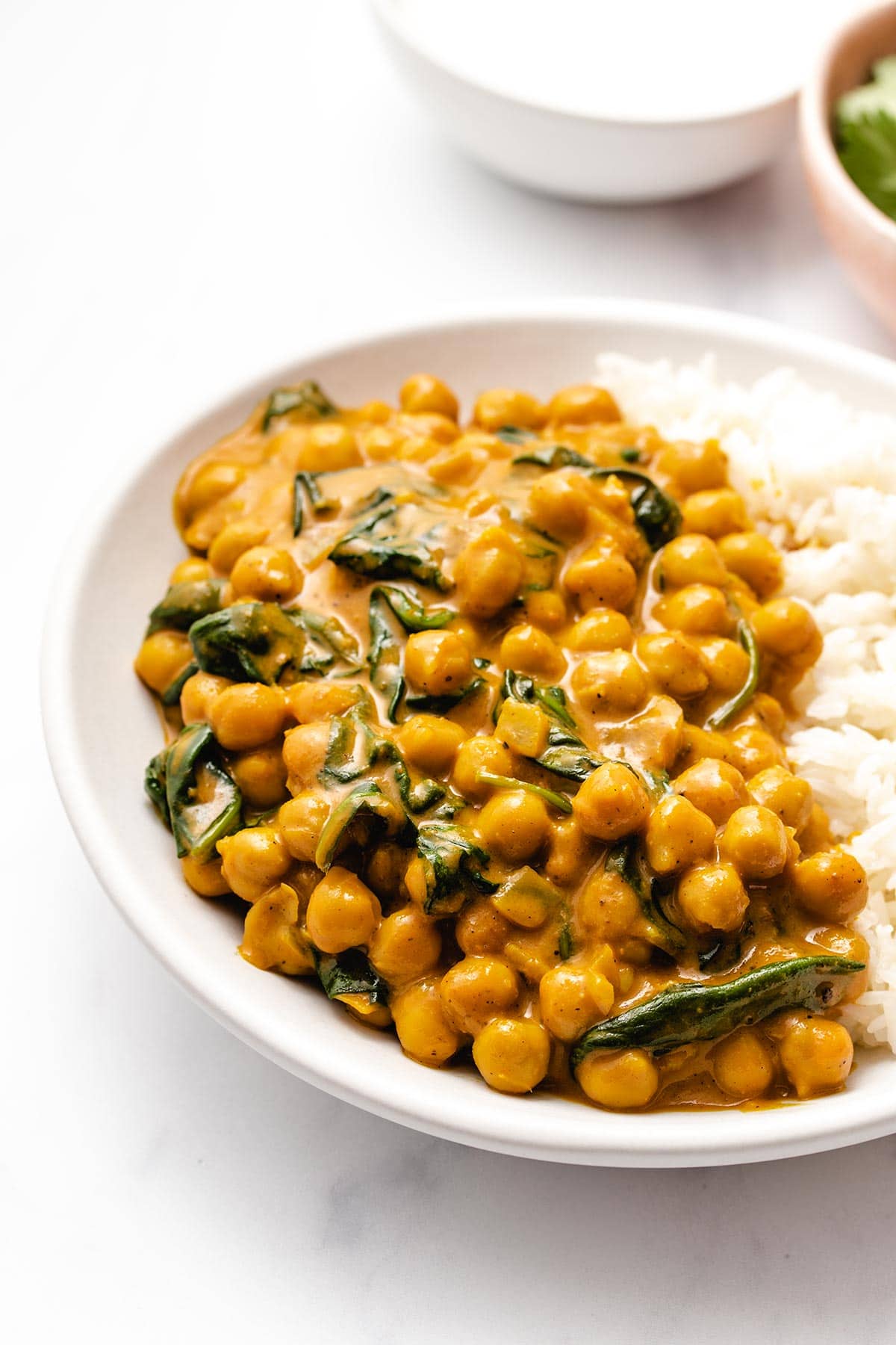 Half-Spoon Spiced Chickpea and Spinach Curry