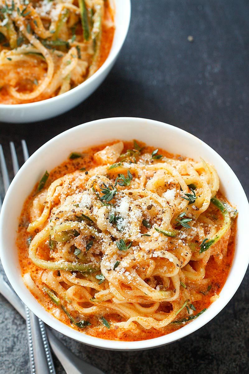 Fresh Tomato & Herb Zucchini Noodles