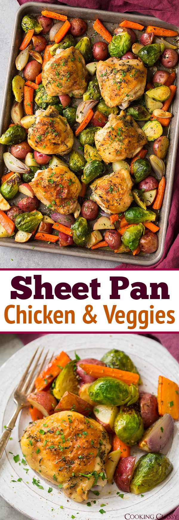 Sheet Pan Herb-Roasted Chicken with Mixed Root Vegetables