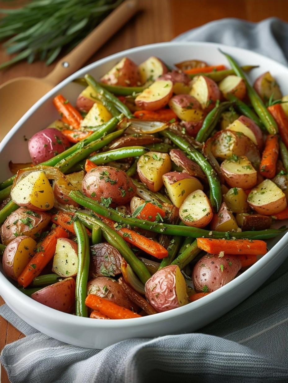 Crisp Roasted Root Veg Medley with Herb Crust