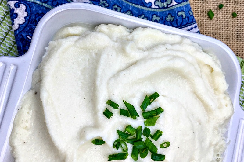 Cheddar and Chive Cauliflower Mash