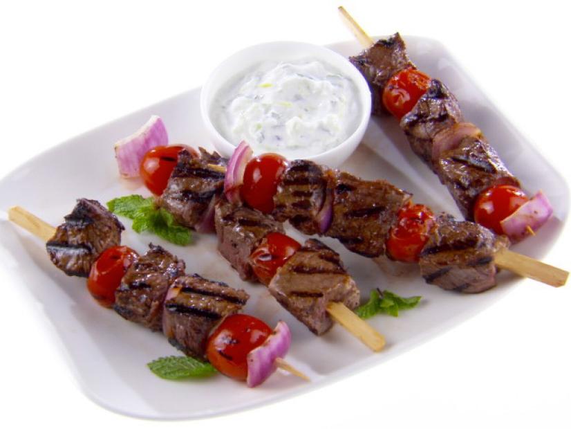 Ethiopian Berbere-Spiced Beef Skewers with Yogurt Sauce