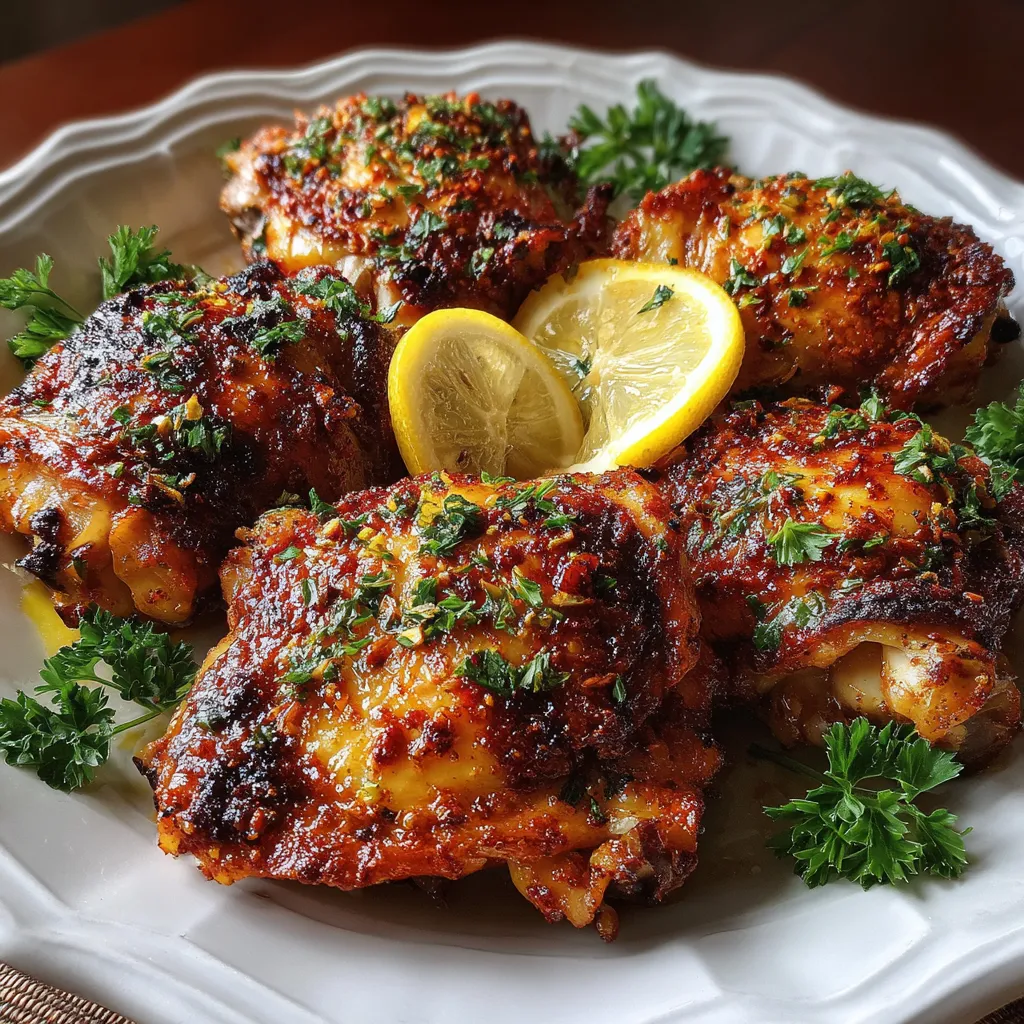 Oven-Roasted Paprika Chicken Thighs with Garlic and Herbs