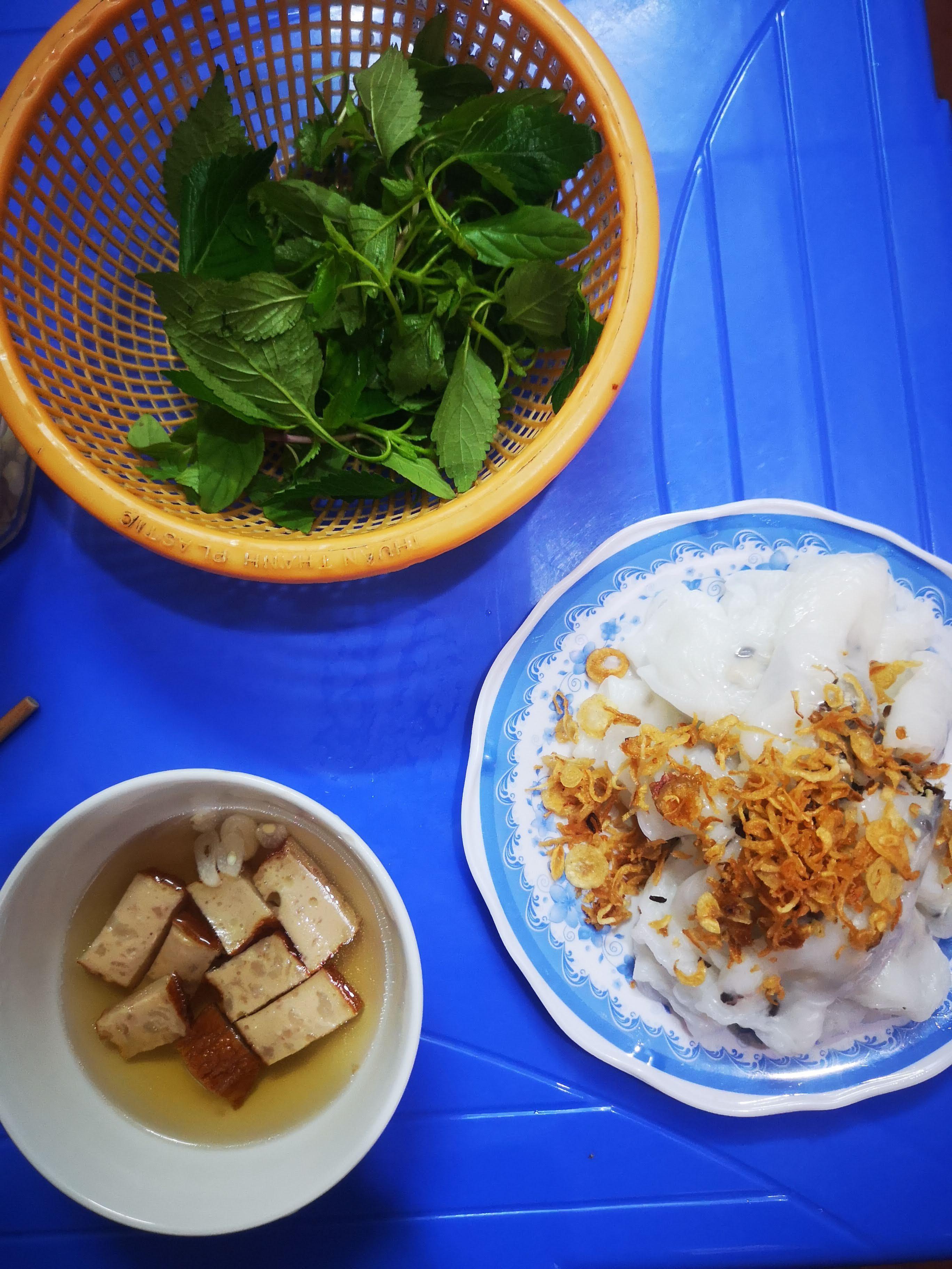 Banh Cuon Steamed Rice Rolls with Pork and Mushroom Filling