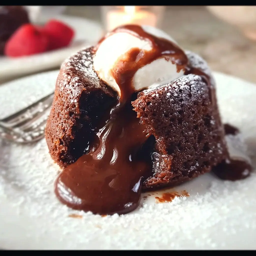 Chocolate-Raspberry Molten Lava Cakes