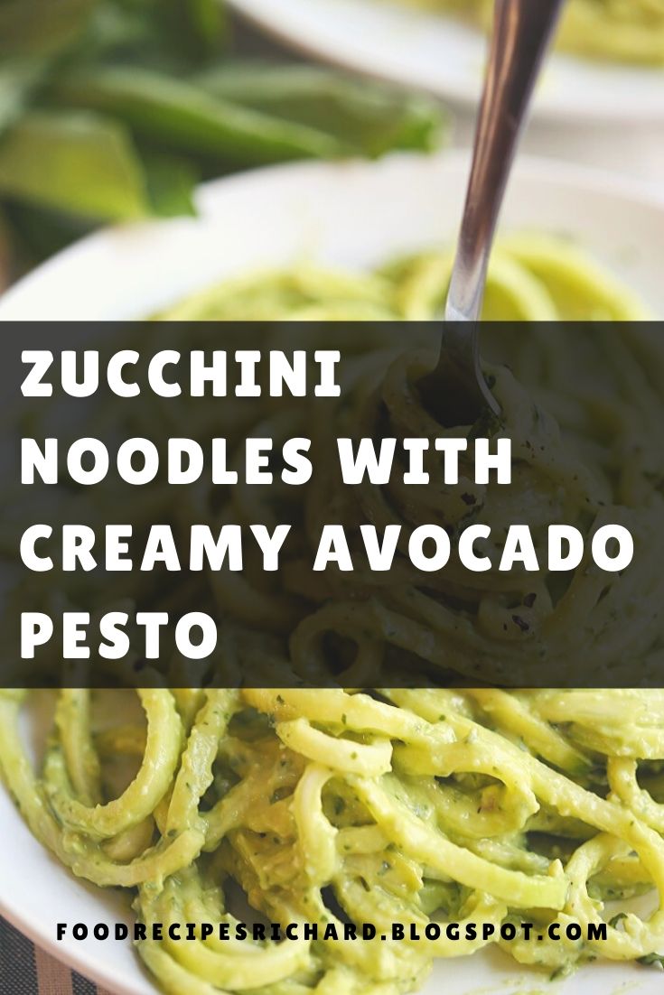 Creamy Avocado & Zucchini Noodles with Herb Oil