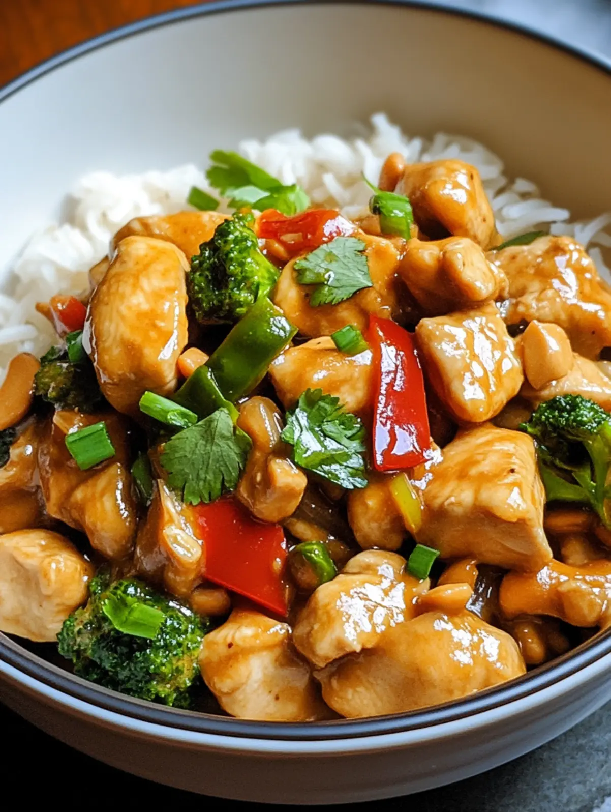 Stir-Fried Peanut Chicken with Ginger and Scallions