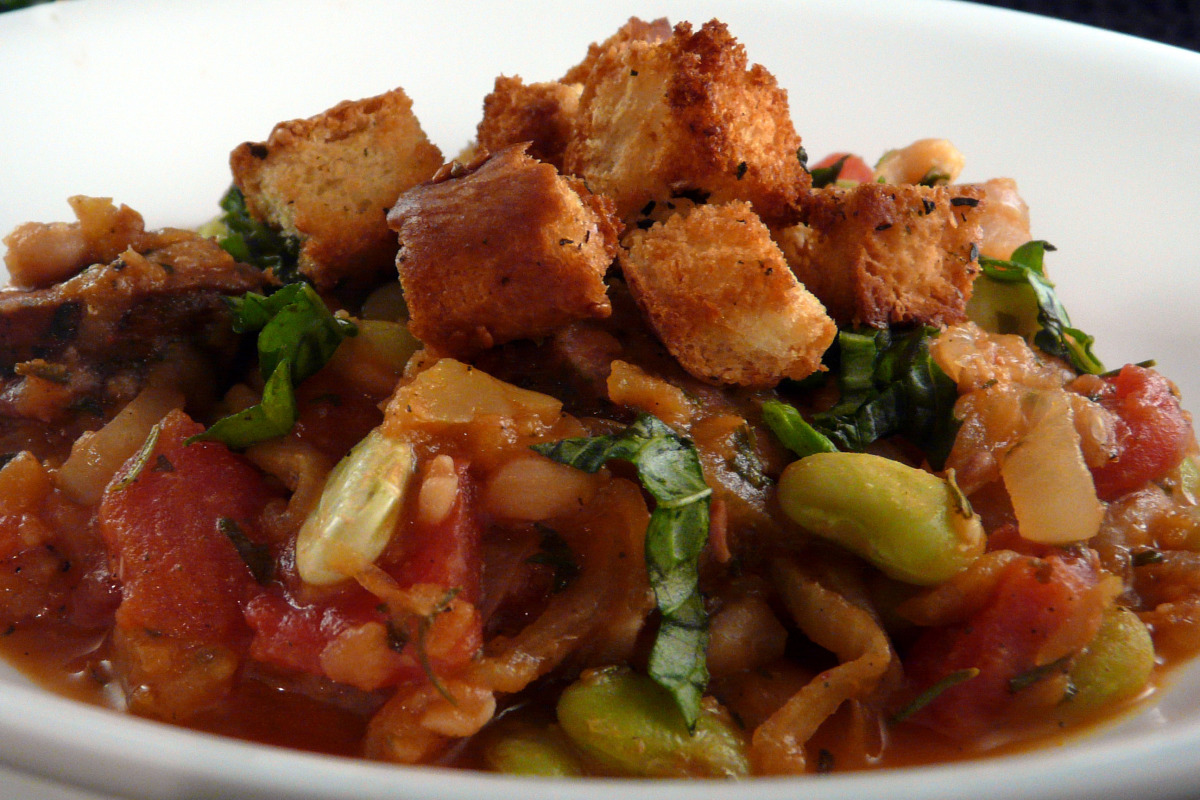One-Pot Chicken and Smoked Sausage Cassoulet with Pancetta