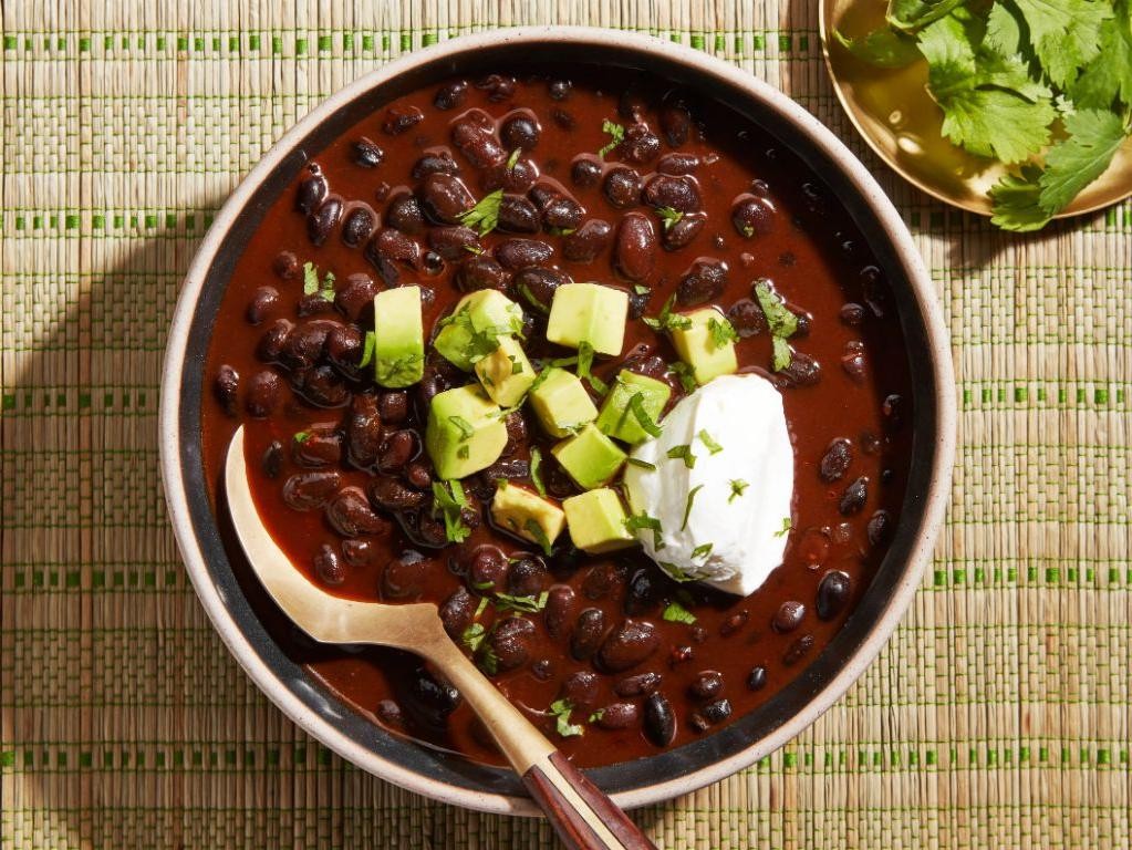 Traditional Mexican Black Bean Soup with Epazote