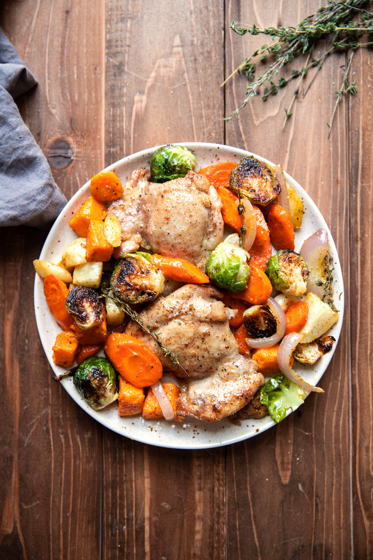 Sheet Pan Herb-Roasted Chicken with Grayslake Root Vegetables